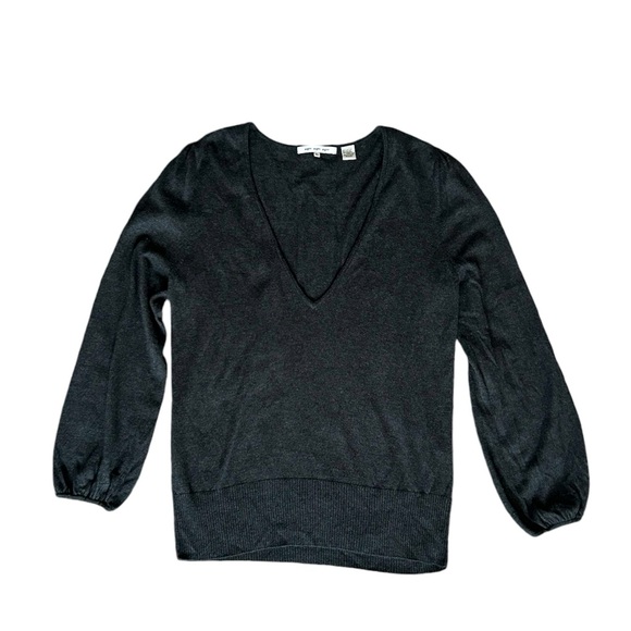 Eight eight eight cotton/rayon/angora/cashmere deep plunge sweater XL - Picture 1 of 11